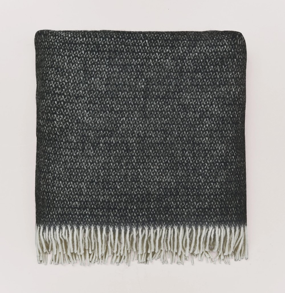 Burleigh Wool Throw by Bedeck of Belfast x Burleigh in Charcoal White